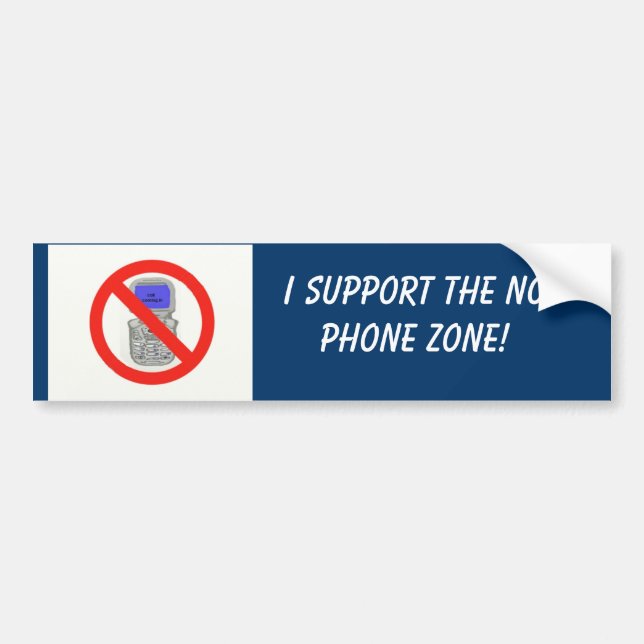 No phone zone Bumper Sticker (Front)