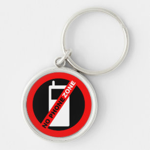 No Phone Zone Keychain