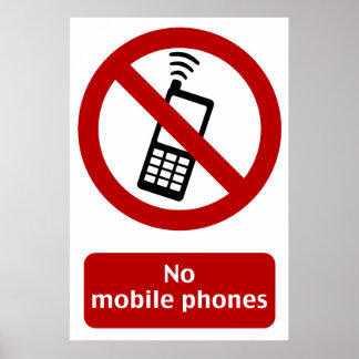 NO PHONE ZONE Sign