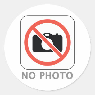 No Photo Classic Round Sticker