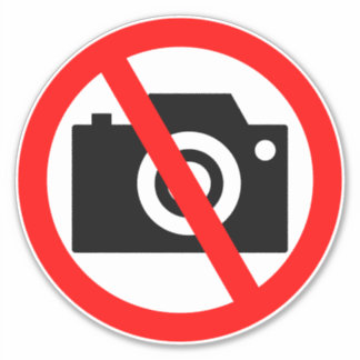 no photography camera allowed symbol