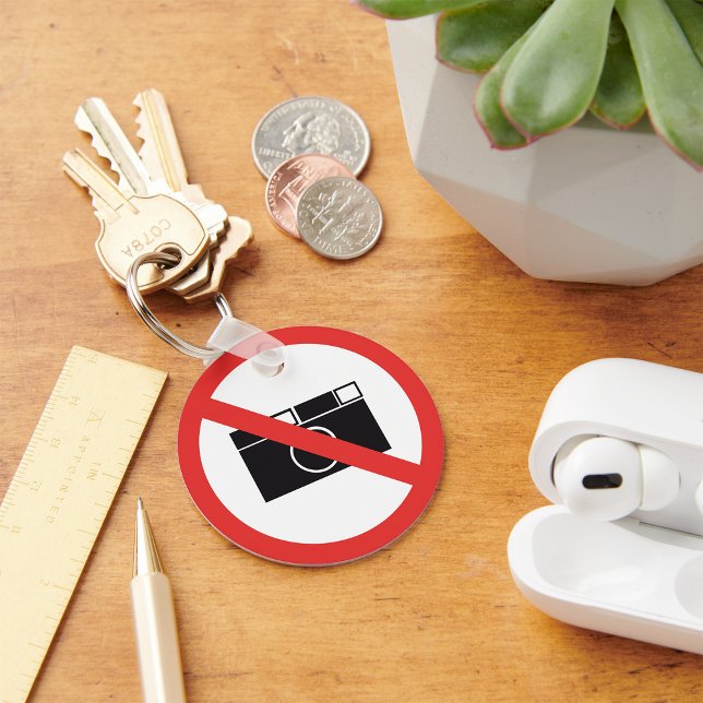 No Photography Sign Keychain (Creator Uploaded)