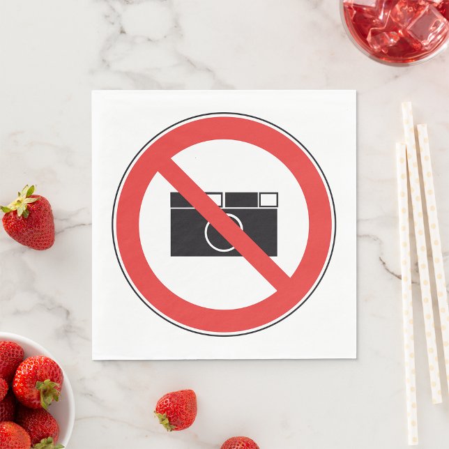 No Photography Sign Napkin (Creator Uploaded)