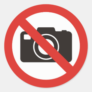 No Photos Allowed Classic Round Sticker