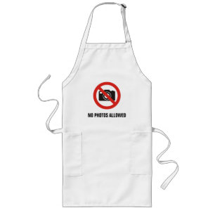 No Photos Allowed Long Apron