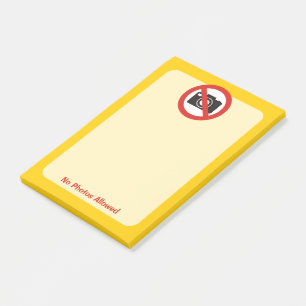 No Photos Allowed Post-it Notes
