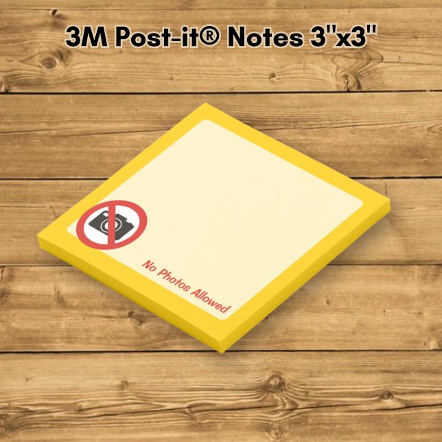 No Photos Allowed Post-it Notes (Creator Uploaded)