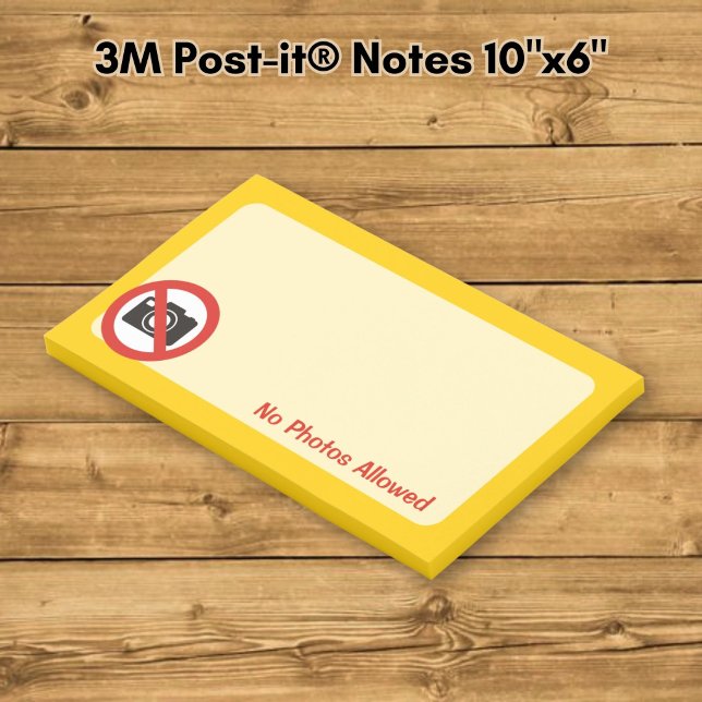 No Photos Allowed Post-it Notes (Creator Uploaded)
