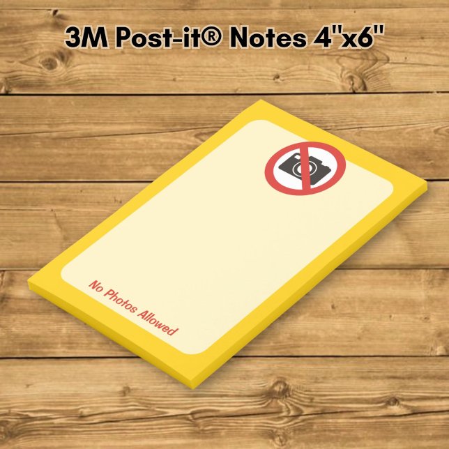 No Photos Allowed Post-it Notes (Creator Uploaded)