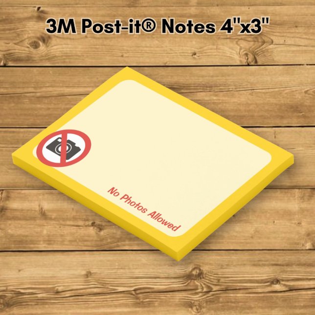 No Photos Allowed Post-it Notes (Creator Uploaded)