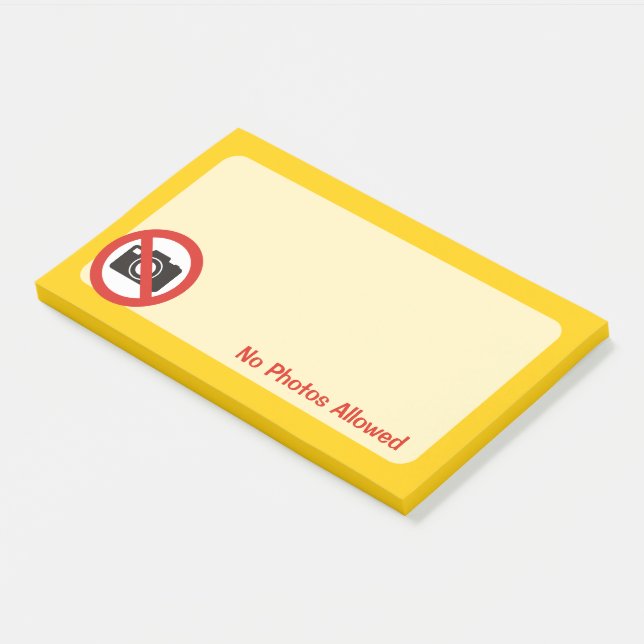 No Photos Allowed Post-it Notes (Angled)