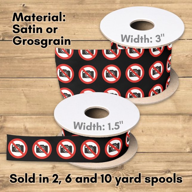No Photos Allowed Satin Ribbon (Creator Uploaded)
