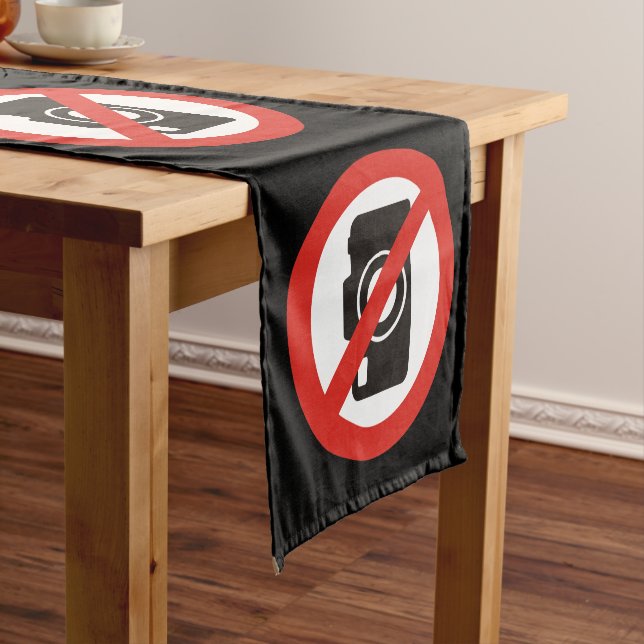 No Photos Allowed Short Table Runner (In Situ)