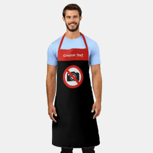 No Photos Allowed Sign Apron