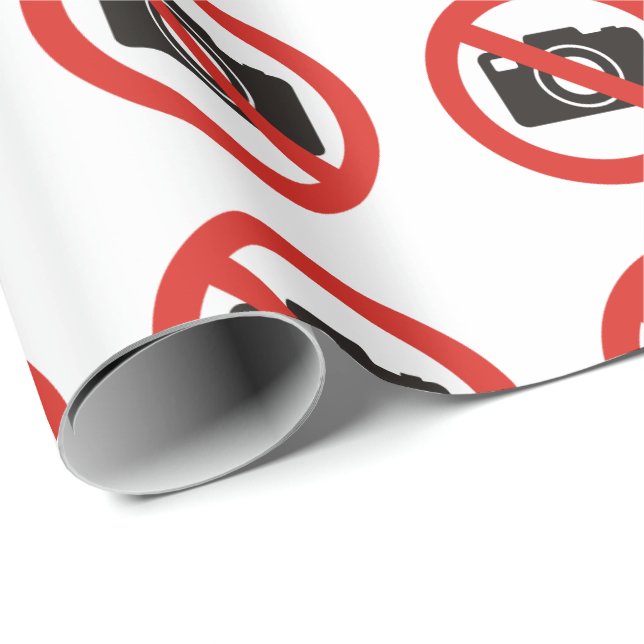 No Photos Allowed Wrapping Paper (Roll Corner)
