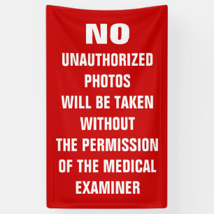 No Photos Autopsy Room Sign
