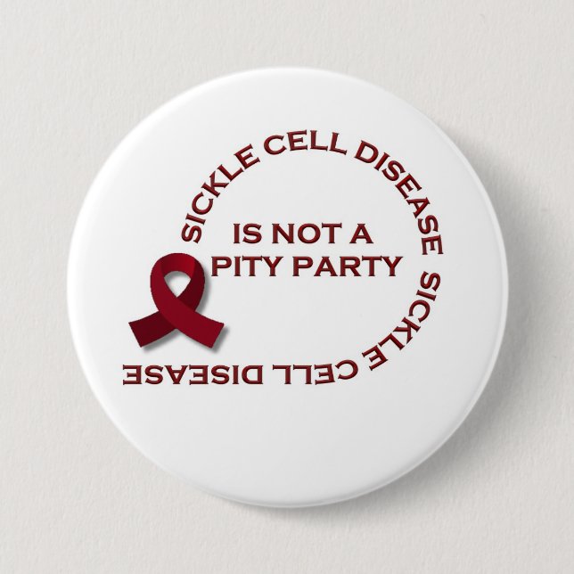 No Pity Party Here 3 Inch Round Button (Front)