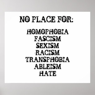 No Place For Hate Poster