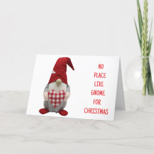 *NO PLACE LIKE GNOME FOR CHRISTMAS* HOLIDAY CARD