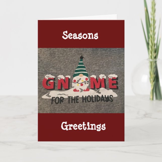 NO PLACE LIKE "GNOME" FOR THE HOLIDAYS HOLIDAY CAR (Front)