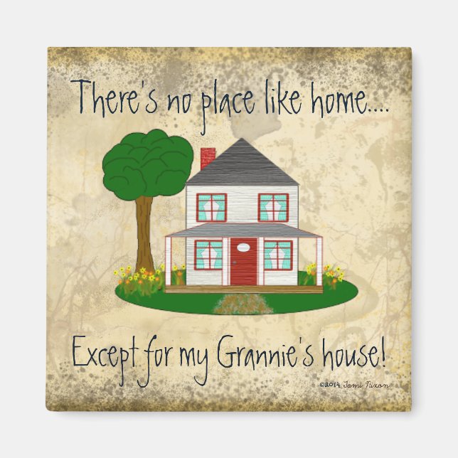 No Place Like Home Except My Grannie's House Mag Magnet (Front)