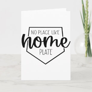 No Place Like Home Plate Baseball Softball Mom T S Card