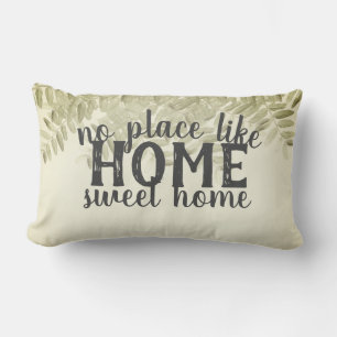 no place like home quote nature art lumbar pillow