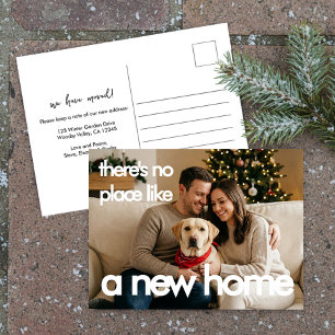 No Place Like New Home Holiday Photo Postcard