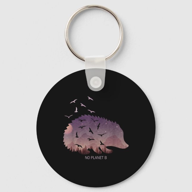No Planet B Earth Environmental Protection Climate Keychain (Front)