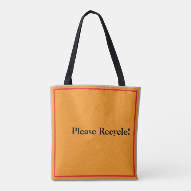 No Plastic Please Tote Bag (Back)