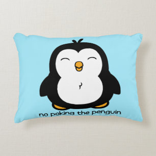 No Poking The Penguin Accent Pillow