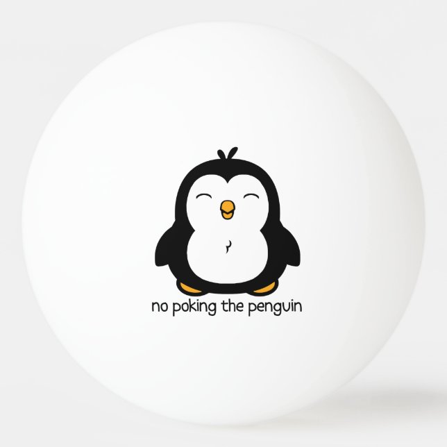 No Poking The Penguin Ping Pong Ball (Back)