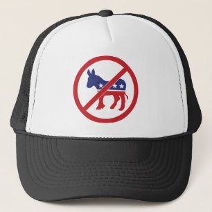 No Politics Democrat Donkey Trucker Hat