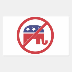 No Politics Republican Elephant Sticker