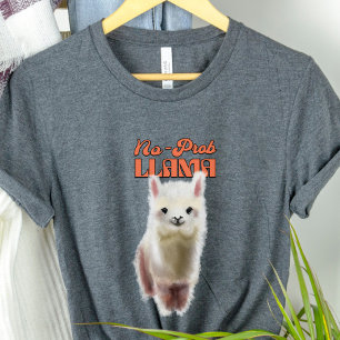 No-Prob Cute Llama Tri-Blend Shirt