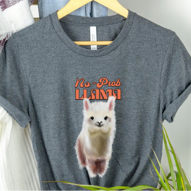 No-Prob Cute Llama Tri-Blend Shirt (Creator Uploaded)