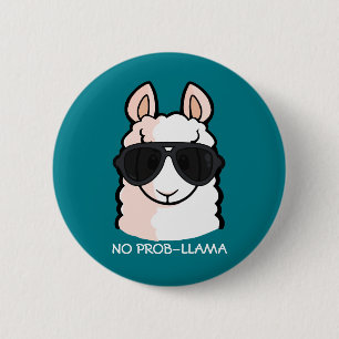 No Prob-Llama 2 Inch Round Button