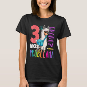 No Prob Llama 3rd Grade Back to School Girl Llama T-Shirt