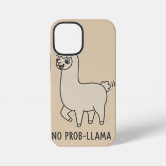 "No Prob-Llama" Cute Llama Doodle - Chill Vibe iPhone 12 Mini Case