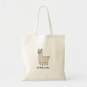 "No Prob-Llama" Cute Llama Doodle - Chill Vibe Tote Bag