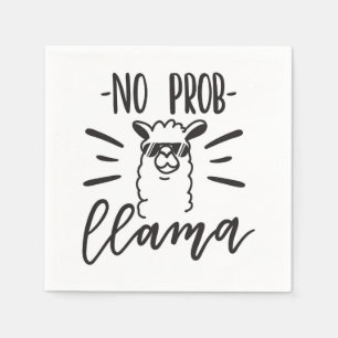 No Prob Llama Design Napkin