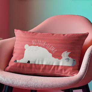 No Prob-Llama Funny Llama Lumbar Pillow