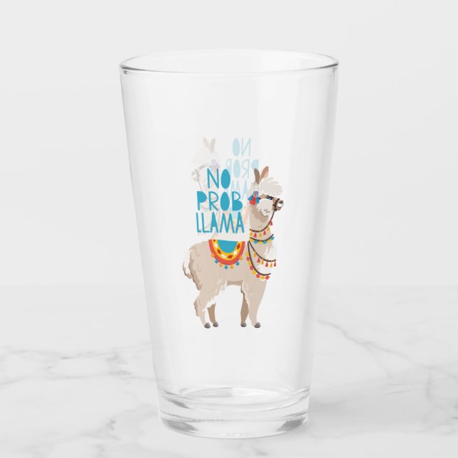 No Prob Llama Glass (Front)