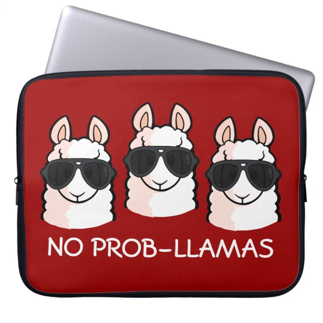 No Prob-Llama Laptop Sleeve (Front)