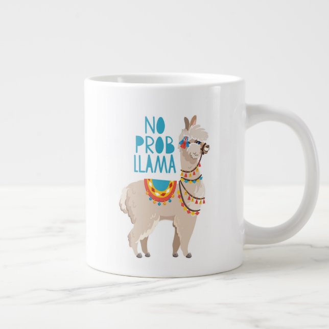 No Prob Llama Large Coffee Mug (Right)