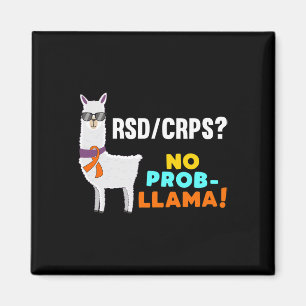 No Prob-llama Rsd Crps Warrior Survivor Awareness  Magnet