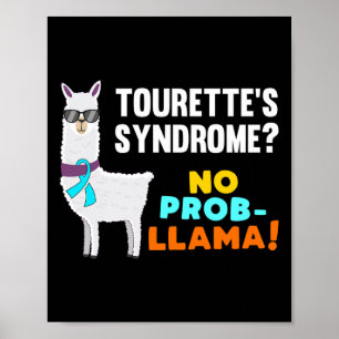 No Prob-llama Tourette Syndrome Warrior Survivor A Poster