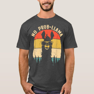 NO PROB LLAMA Vintage Llama Alpaca  T-Shirt