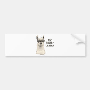 No Problem Llama Bumper Sticker