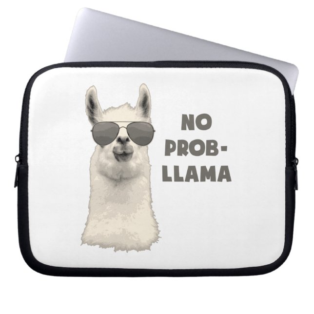 No Problem Llama Laptop Sleeve (Front)